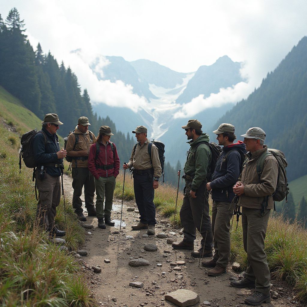 EcoRomania team during early expedition in Carpathian Mountains